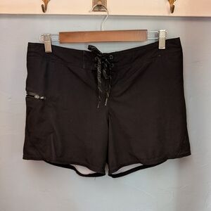 O'Neill Women's Black Lace-Up Swim Shorts